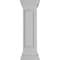 Ekena Millwork 10"W x 40"H Straight Newel Post with Panel, Peaked Capital & Base Trim (Installation kit included) NWL10X40SPP0B0 - alternate 4
